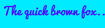 Image with Font Color 5000FF and Background Color 00EBFF
